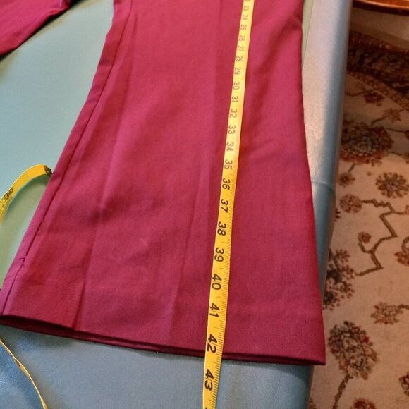 NWT Croft & Barrow 24W Stretch/Woven Plum color Bootcut Mid Rise Pants - Picture 3 of 7